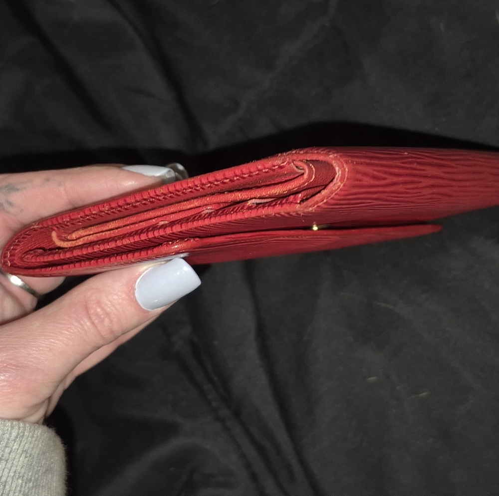 Louis Vuitton red epi Long Wallet  Authentic - Picture 4 of 8